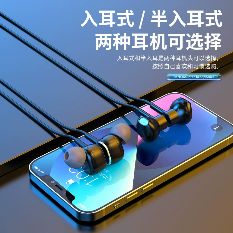Высококачественные Bluetooth-наушники вери крови? Wait need translate accurately: High sound quality Bluetooth headset hanging neck wearing 10,000 mia dual batteries heavy bass can be available in universal