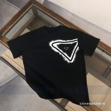 【欧码】时尚短袖t恤男士顶级奢侈品牌字母印花短袖女士时尚圆