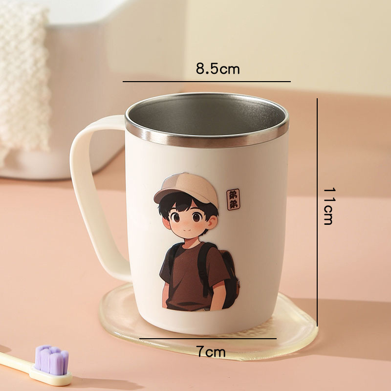 不锈钢漱口杯高颜值情侣刷牙杯子高级感简约儿童牙刷杯牙缸洗漱杯|undefined
