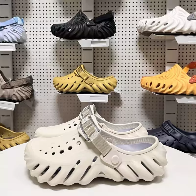 Кроссовки Бобо Кейв Men's Outdoor Beach Shoes Baotou Slippers Women's Shoes Couple Shoes | 207937 Cement Gray Yellow