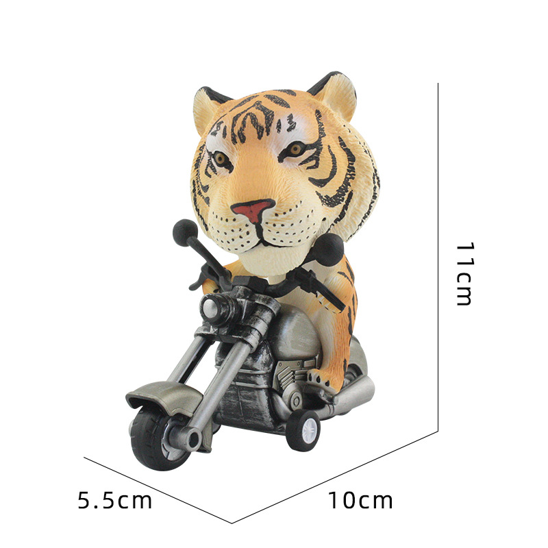 Transfronteriza Amazon modelo animal motocicleta modelo animal cabeza giratoria locomotora inercia adelante coche de juguete