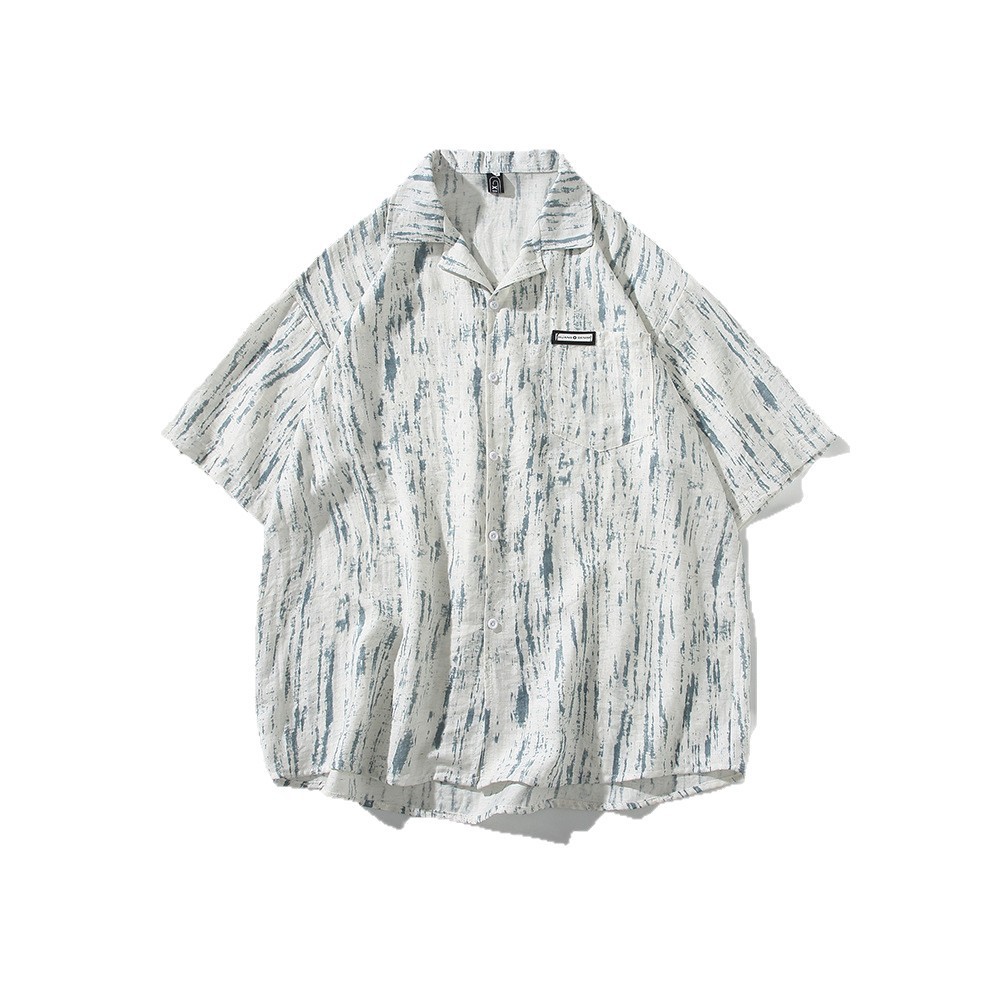 Summer Shirt Short-Sleeved Men's 2025 New High-End Loose Top Heavyweight Youth Casual Half-Sleeved Shirt for Men
