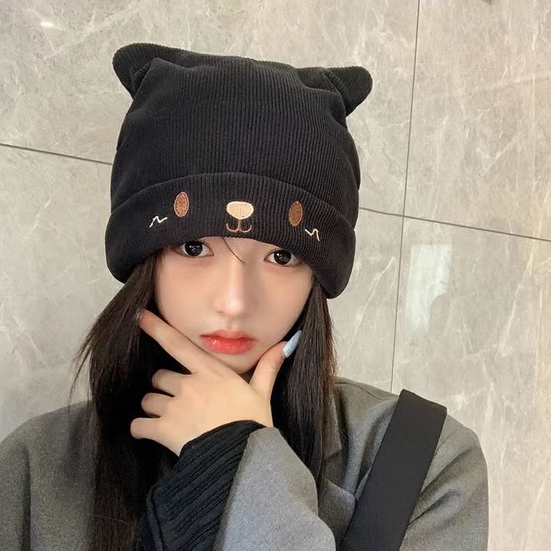 ネットの赤い月子の帽子の女性の秋冬の新型のかわいいヒープの帽子の韓国版のニットの帽子の産後の冬の毛糸の帽子の卸売り|undefined