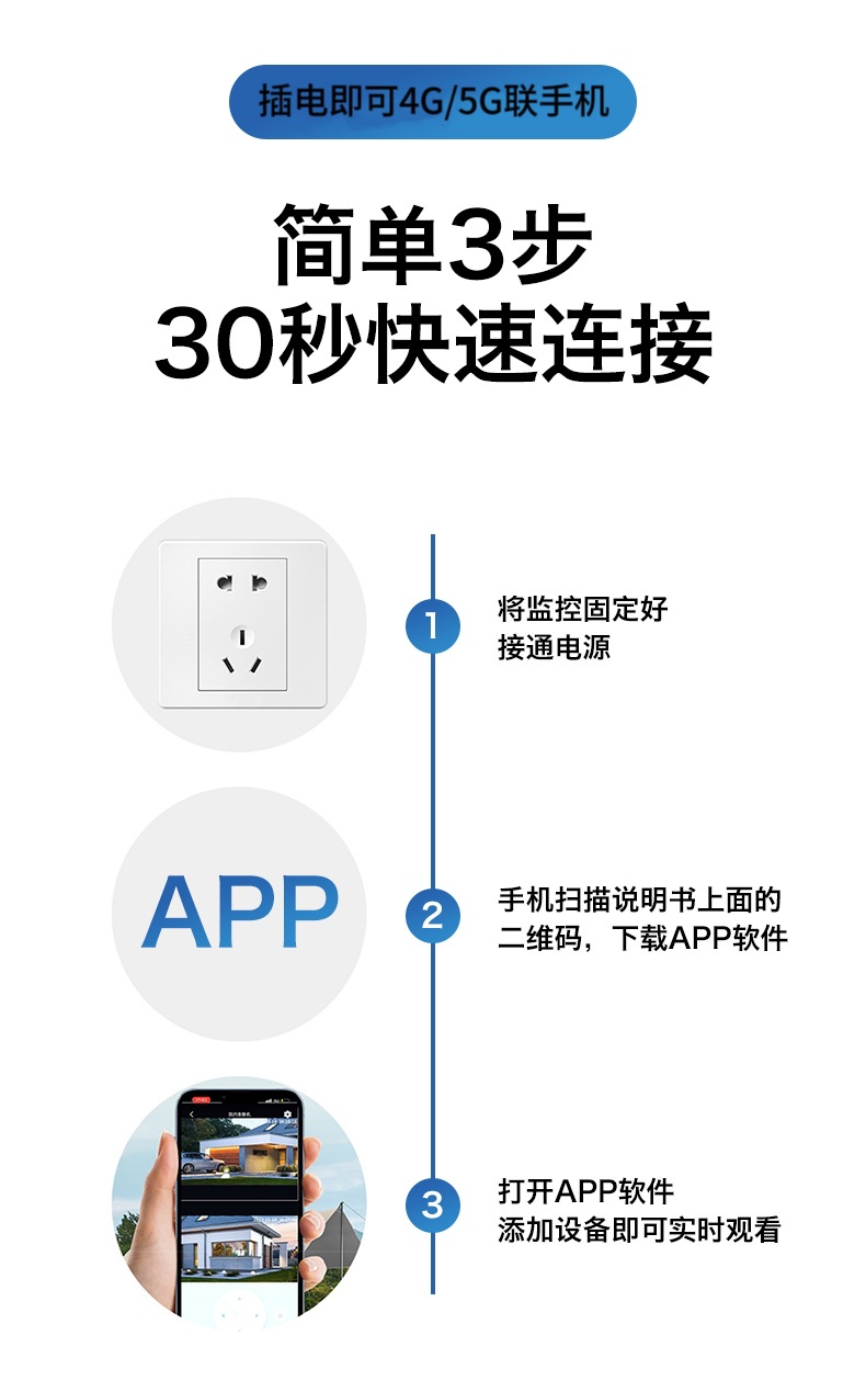 4G监控摄像头不充值