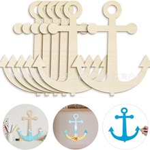 亚马逊木制夏天海洋DIY工艺品船海星贝壳乌龟螃蟹工艺品装饰挂件