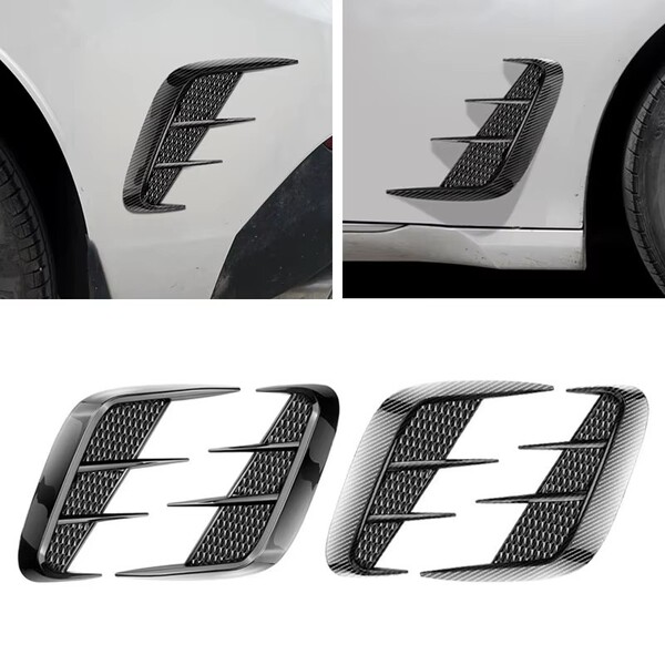 Car simulation shark gills fake side air outlet modified car sticker…
