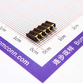 5Pin弹片电池座连接器PH2.5mm拼距塑胶高1.6H电源金手指接触母座