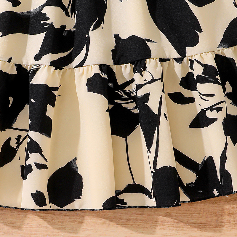 Mädchen Langarm Kleid Mit Blumenmuster Für Den Herbst_voghion.com