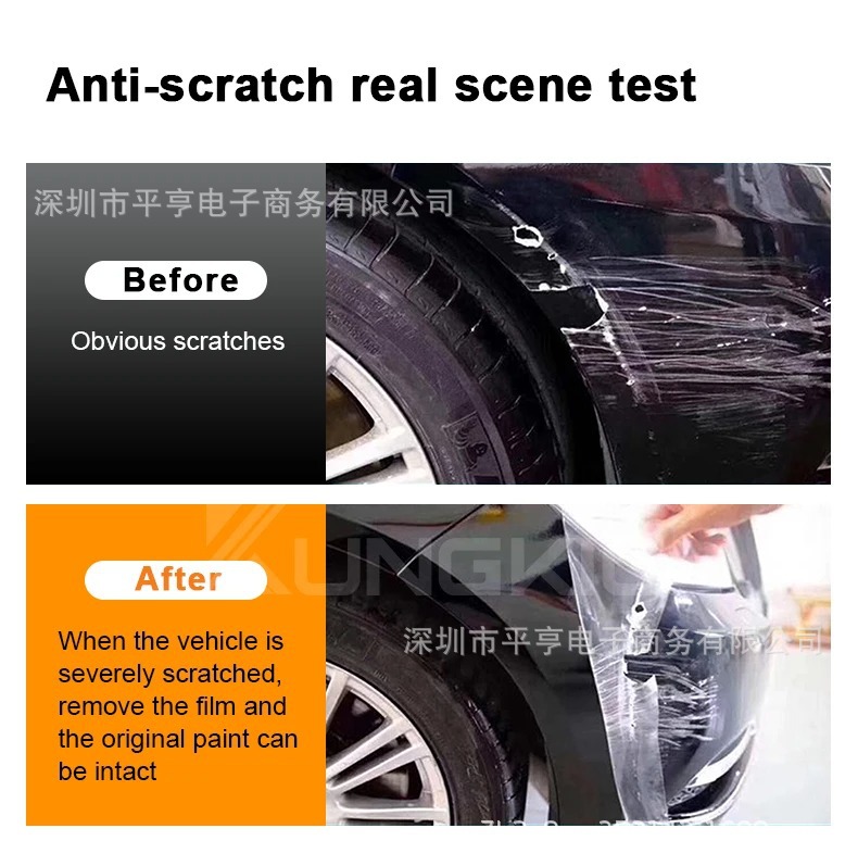 Tesla Model 3/Y Front/Rear Door Extended Protection Film TPU Light Film Set