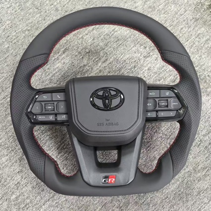 Suitable for LC Elfa 80 series Hilux, Land Cruiser, Crown carbon fiber pattern steering wheel