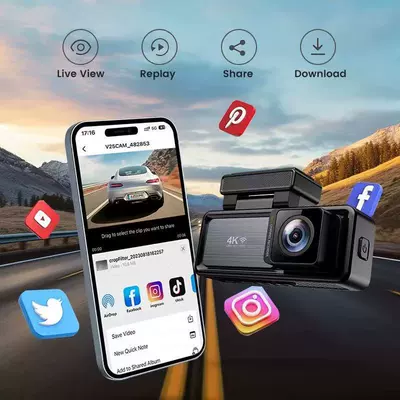 Driving recorder Vision Front and Rear Dual Recording