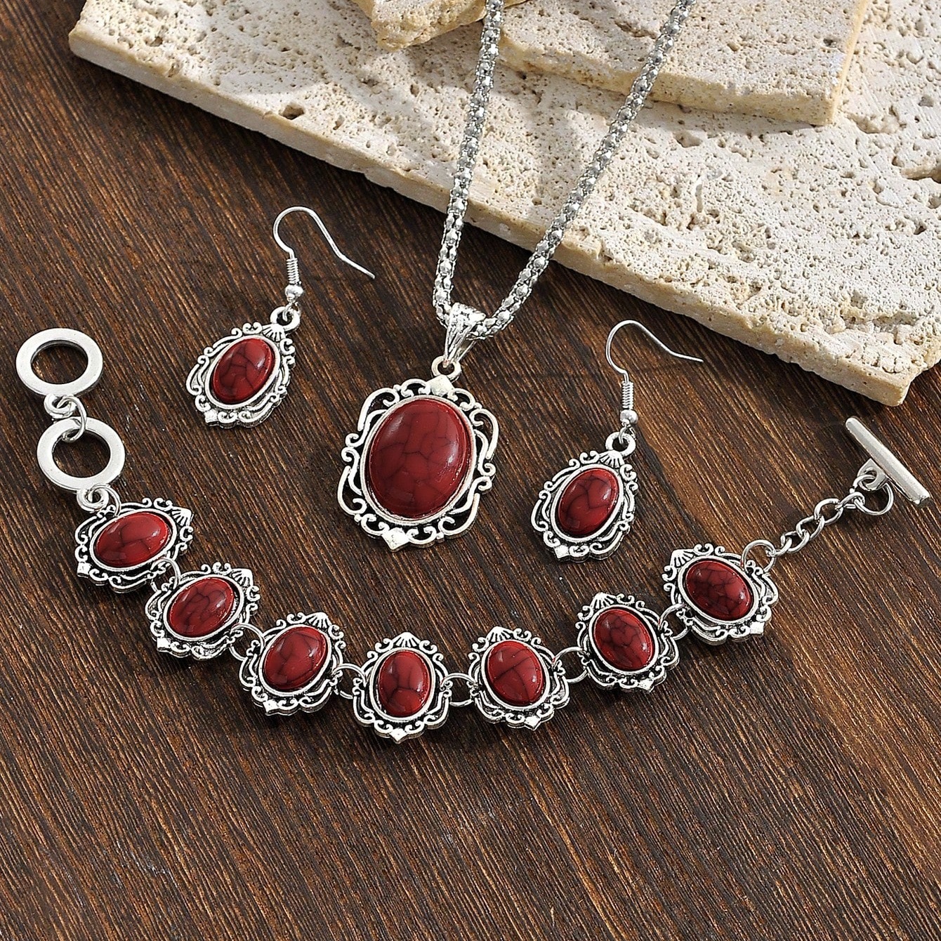 Oversized Enamel Flower Statement Bracelet For Women Boho Style_voghion.com