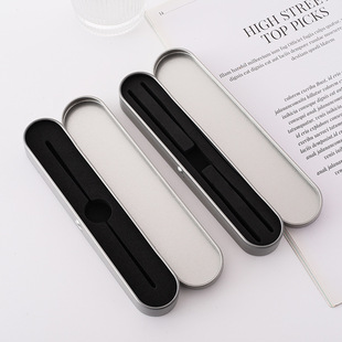 in stock Metal Rectangular Storage Iron Box Puncture Needle Tweezers Eyebrow Pencil Pen Stationery Flip Packaging Tinplate Box