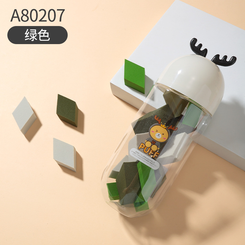 Ramila 15 piezas pequeño diamante en polvo soplo hidrofílico no comer polvo maquillaje puff ciervos enlatados en polvo puff A80207