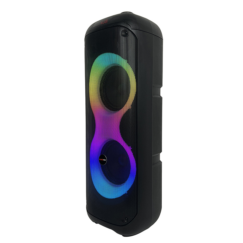 Fabricante de venta caliente doble altavoz de 8 pulgadas 40W tienda de venta Bluetooth K canción con micrófono inalámbrico