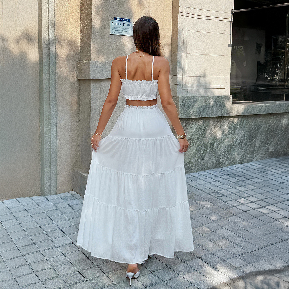 Women's Clothing Elegant European And American Style Strapless Dress Set For Women Spring Summer Vacation Fashion_ecoleips.com