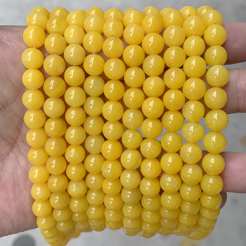 厂家直销宝5A黄玛瑙散珠圆珠串珠项链手链耳饰半成品diy饰品配件|undefined