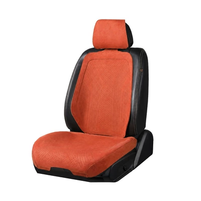 Seat cushion, seat cover, saddle-style car seat pad, ventilated - ideal-orange-front-row-single-seat