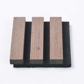 源头外贸工厂聚酯纤维AKU木条吸音格栅板MDF会议室墙面装饰