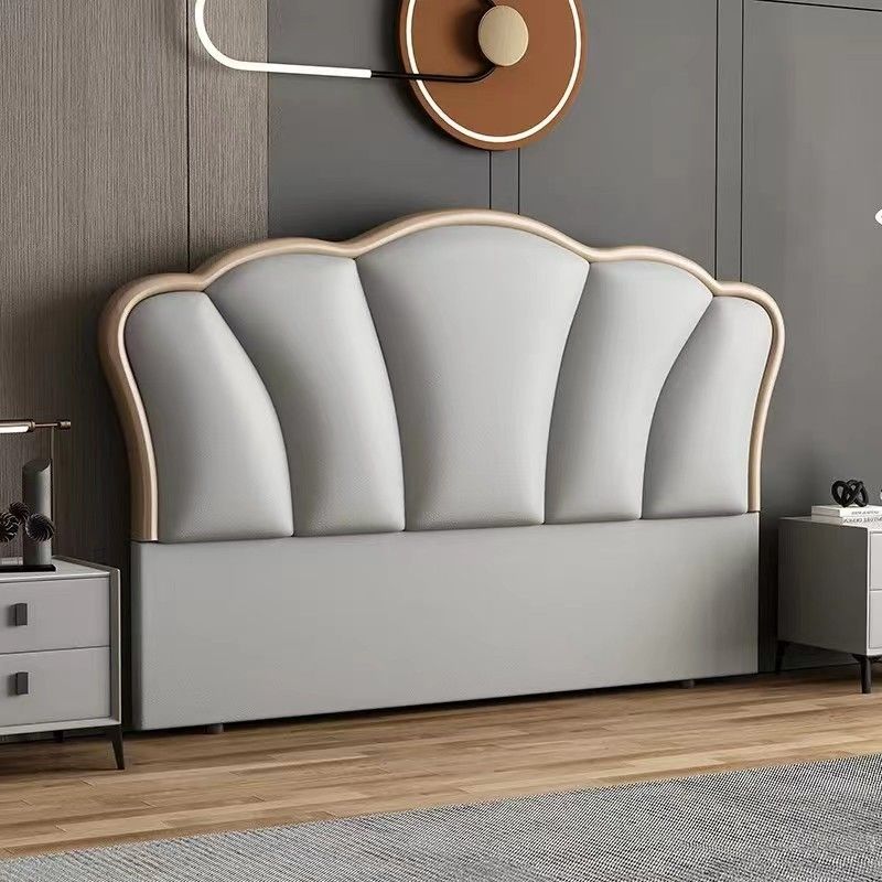 Modern Minimalist Headboard with Soft Cushioned Backrest, 2025 New Model, Freestanding, Sold Separately, Solid Wood Thin Back Panel