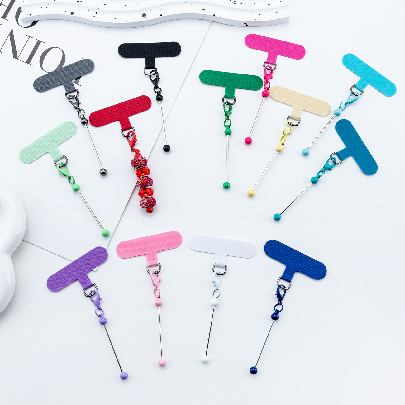 DIY beaded clip de teléfono móvil universal parche de fijación de color transparente anti-perdida junta fuerte clip