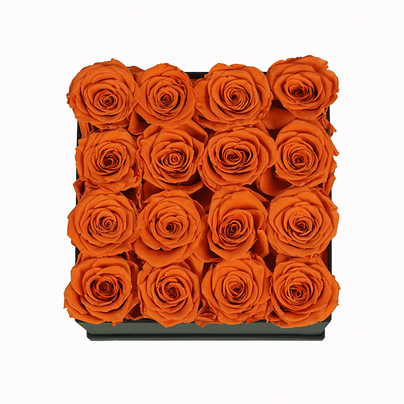 Fábrica al por mayor flor eterna cuadrado abrazo cubo caja de regalo 16 decoración del hogar terminado caja de flores regalo del Día del Maestro