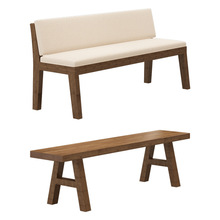 实木靠背沙发椅长椅家用软包坐垫客厅休闲椅双人原木凳子阅读tω