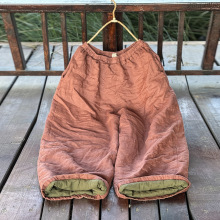 4385高温水洗加厚苎麻直筒阔腿棉裤宽松加肥休闲系带保暖裤