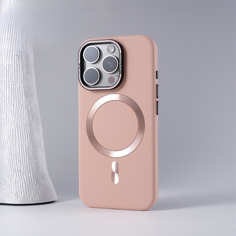 iPhone17対応 無地マット肌触りCDパターン磁気吸着式Apple16レンズスタンドPC耐衝撃携帯電話ケース15|undefined