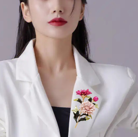 Light Luxury Korean Fashion Floral Clothing Collar Pin Zinc Alloy Jewelry Gorgeous Daisy Brooch Girls Clothing Versatile Light Luxury Korean Fashion Floral Clothing Collar Pin Zinc Alloy Jewelry Gorgeous Daisy Brooch Girls Clothing Versatile
