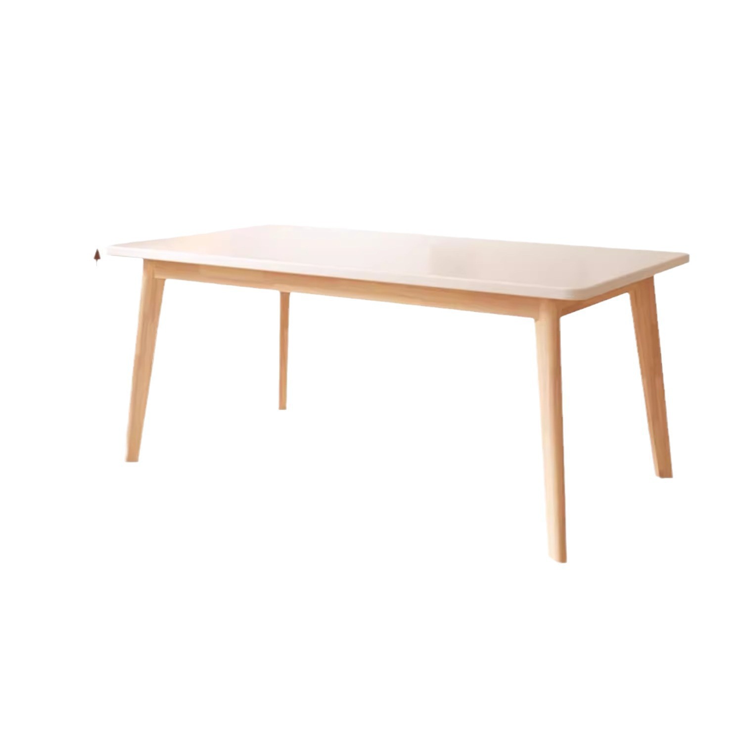 Mesa de comedor de piernas de madera sólida para casa pequeña sala de estar mesa de comedor estilo crema rectangular mesa de comedor comercial combinación de sillas