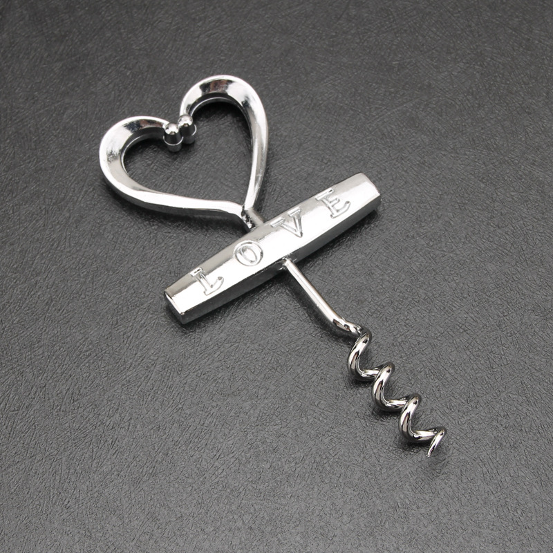 Abrebotellas de vino tinto LOVE en forma de corazón arte de pareja creativa destornillador de vino diamante boda regalo diario spot al por mayor