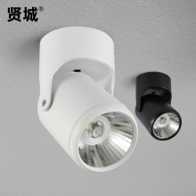 诺尔德明装射灯led 万向可调cob筒灯背景墙画廊聚光灯7w12w吸顶式