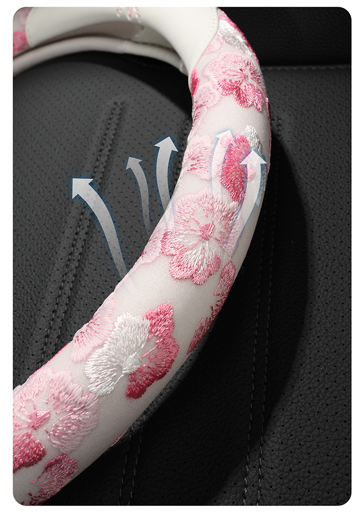2025 New Style Lace Car Steering Wheel Cover Factory Direct Sales Dropshipping Car Accessories for Women Cross-Border Foreign Trade