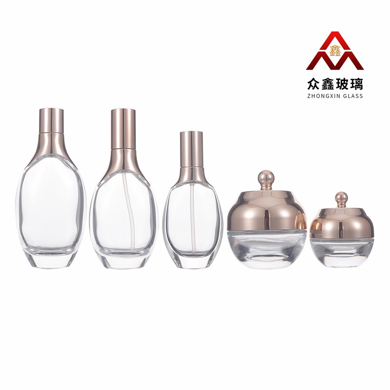 30g 100ml套装瓶按压乳液精华瓶面霜瓶化妆品玻璃瓶便携分装小瓶