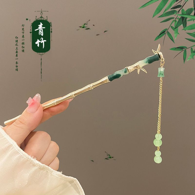 天然黑檀木发簪女清冷感发饰玉兰花步摇簪子古风旗袍头饰日常盘发|undefined
