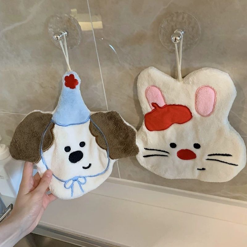 Quick dry children's coral soft cute towel, wholesale, water absorbent, increased thickness, with little bears