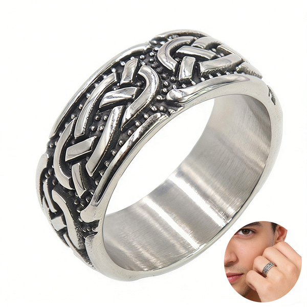 Retro ring for men and women stainless steel