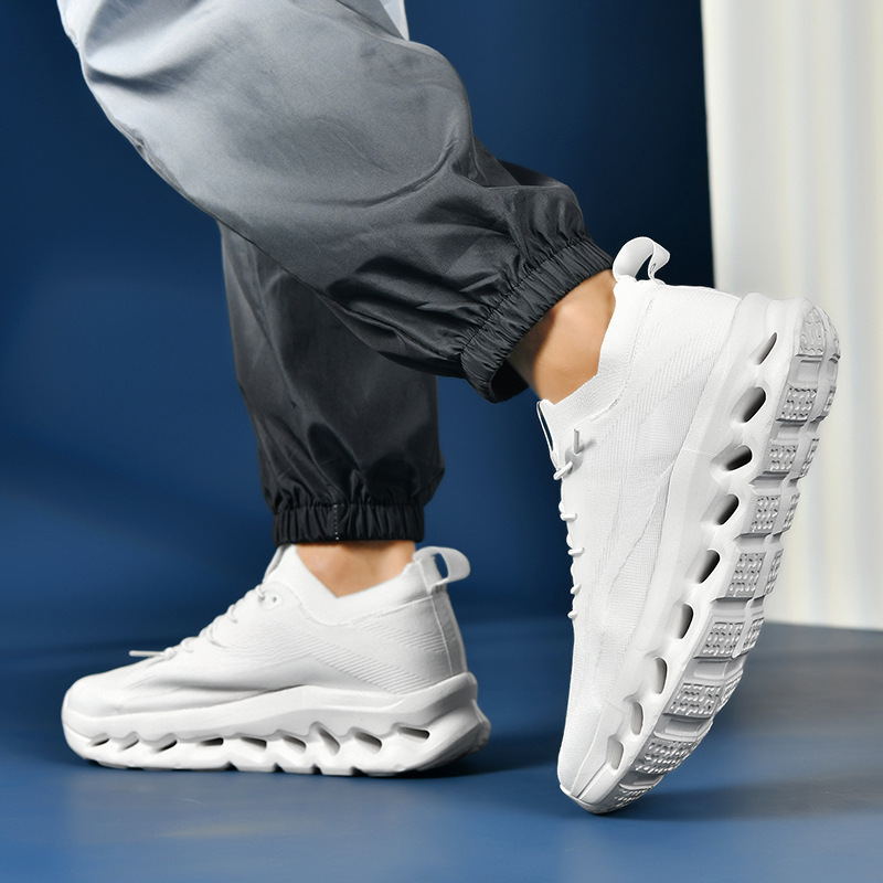 2026 Men's Shoes, Fly-Knit Running Shoes, Spring and Summer Low-Top Mesh Fabric Lightweight Breathable Cushioning Sports Shoes, Casual Jogging Shoes