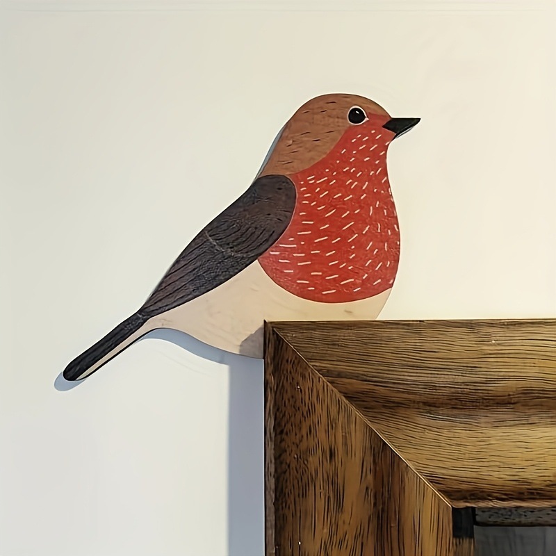Colgante transfronterizo nuevo producto 2 piezas de madera bohemia pájaro decoración de pared estilo hogar marco de puerta gabinete decoración de esquina