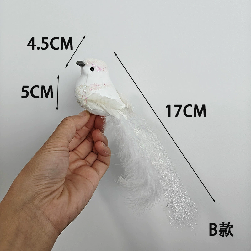 Белые искусственные перья птиц, белый голубь, рождественское украшение, праздничное украшение для сада, эполеты 17 см, новый товар