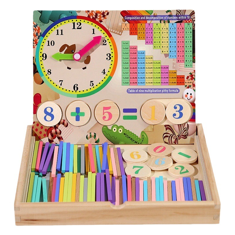 Caja de aprendizaje digital de iluminación transfronteriza Forma digital a juego para niños Adición y resta Fórmula de multiplicación Ayudas didácticas al por mayor