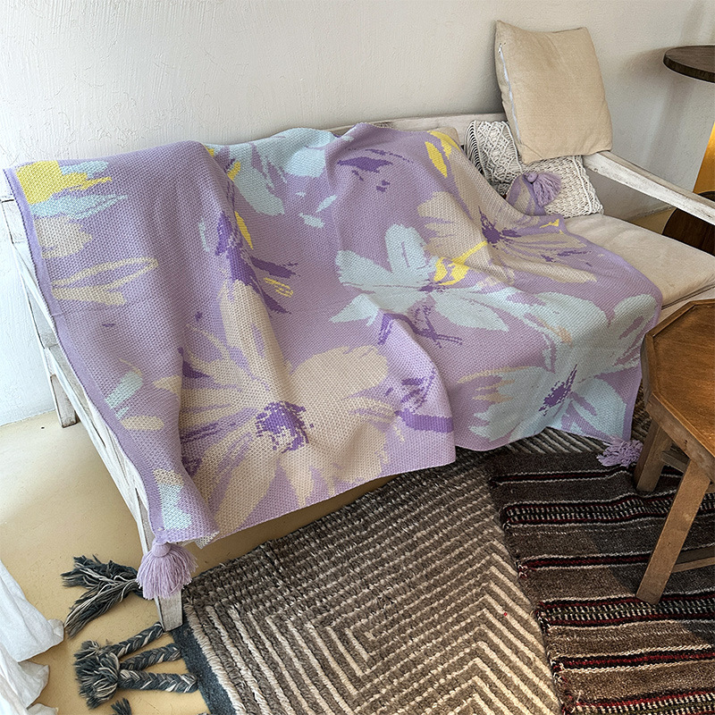 Nordic Woven Blanket Sofa Blanket B&BBedside Blanket Office Nap Blanket Knitted Throw Blanket Camping Knitted Blanket