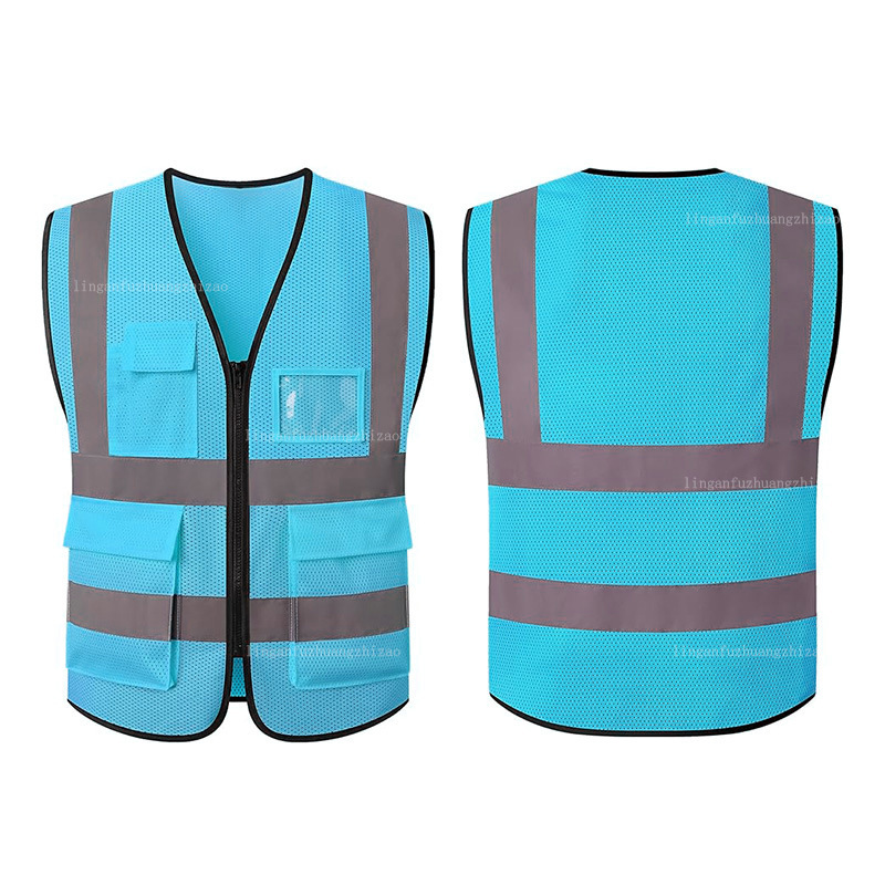Chaleco de Seguridad Reflectante Multibolsillos para Construcción y Tráfico