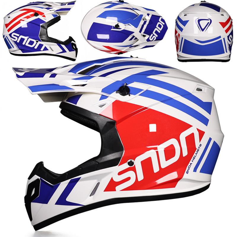 FlashShield Motocicleta Casco todoterreno Casco completo para hombre Motocicleta femenina Casco de tracción Casco de seguridad Transpirable Certificación 3C