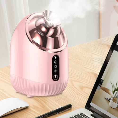 Hot and Cold Dual-Mode Nano Mist Facial Steamer: Compact Home Use Device for Hydration, Pore Cleansing, and Deep Moisture Boost