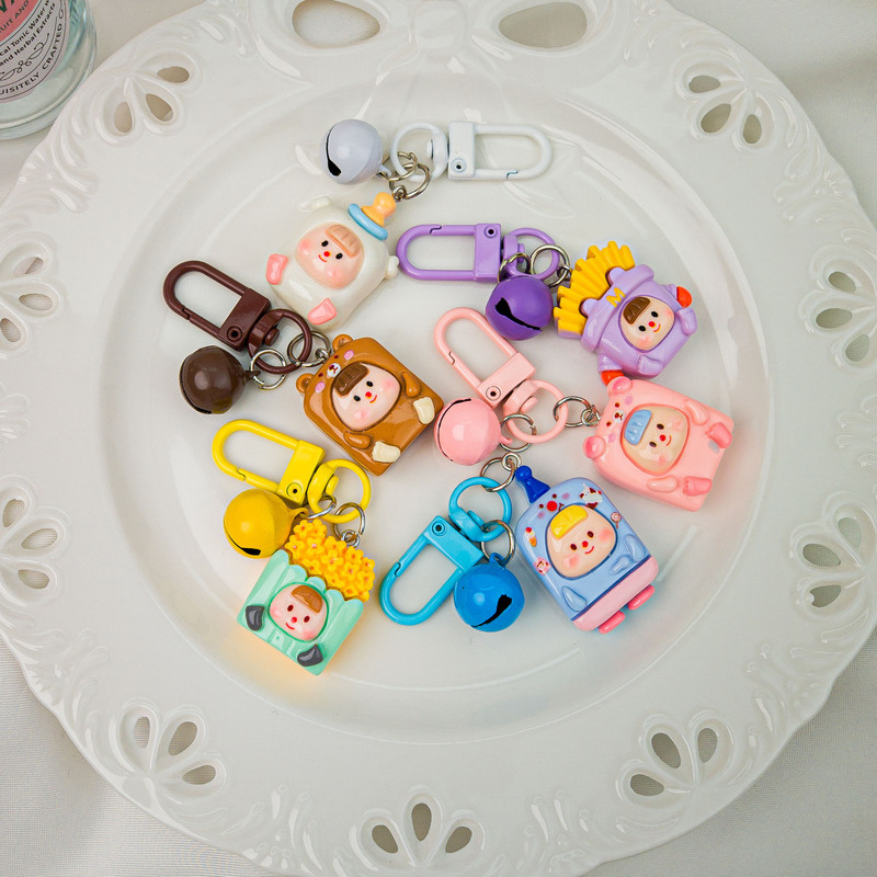 E01 Cartoon Ins Style Multi-sister Keychain Pendant Cute Girl Style Handmade Diy Bag Bag Hanging Ornaments Schoolbag