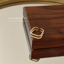 ������ƶ�14K���˫���Լ��ָŮ�ʯ����ins����ָ��