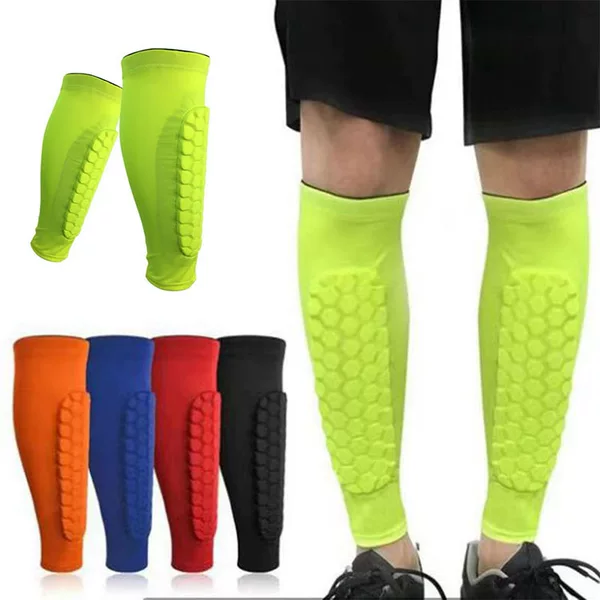 Cross-border honeycomb calf protection basketball outdoor cycling protective gear eva three-dimensional anti-collision socks football leg protection