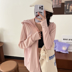 アウトドア用オリジナル生地の日焼け止め服、サイクリング用日焼け止め服、女性用アイスシルクUVカット釣り用服、薄手ジャケット、越境で人気商品